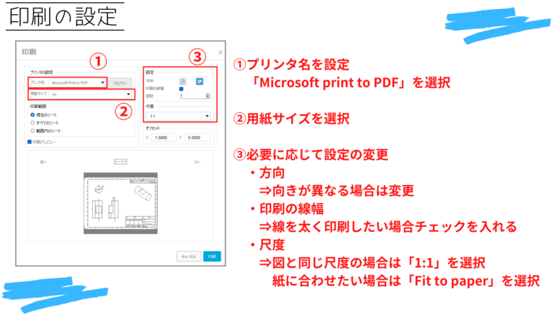 印刷の設定